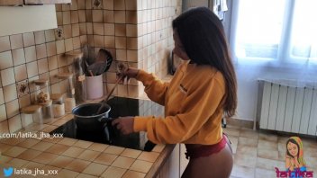 Asian Latika Jah Indian Pornstar Getting Fucked In The Kitchen By A White Expat Horny. Don't Pick Where The Black Vaginal Is, Fuck It.
